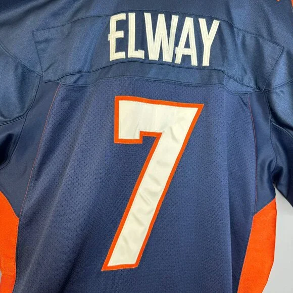 Nike NFL Pro Line Denver Broncos John Elway # 7 Pro Cut Authentic Jersey 52 - Picture 9 of 10